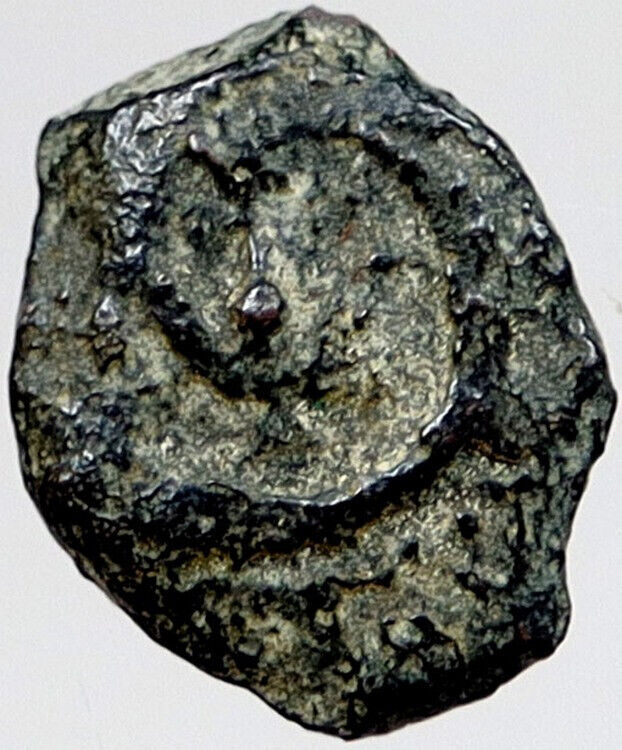 80BC Biblical Jerusalem Widow's Mite ALEXANDER JANNAEUS Coin HENDIN 1153 i121111