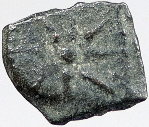 80BC Biblical Jerusalem Widow's Mite ALEXANDER JANNAEUS Coin HENDIN 1153 i121137