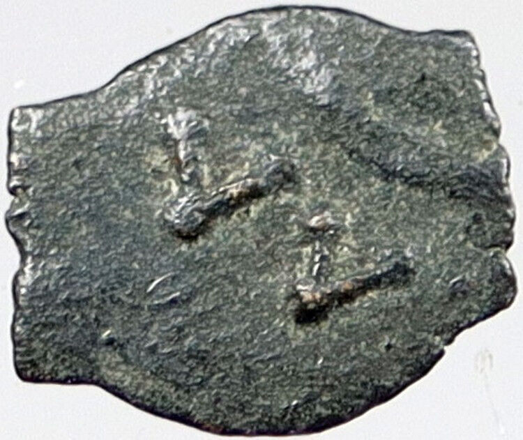 80BC Biblical Jerusalem Widow's Mite ALEXANDER JANNAEUS Coin HENDIN 1153 i121141