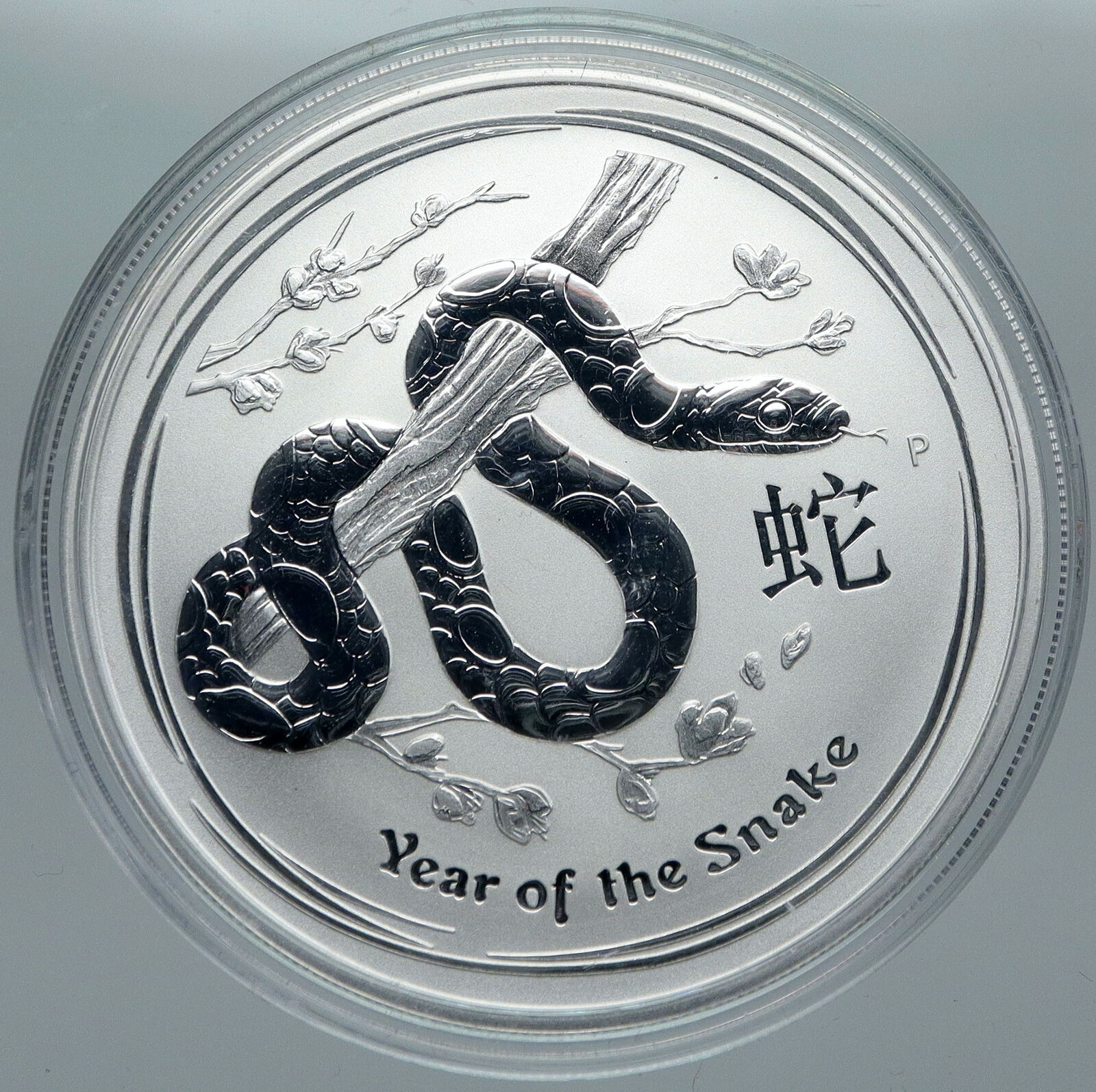 2013 AUSTRALIA Elizabeth II Chinese Zodiac Snake ARTISTIC Silver $2 Coin i88765