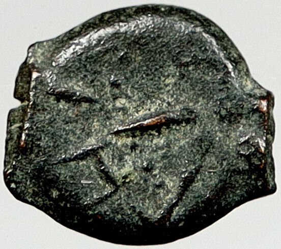 80BC Biblical Jerusalem Widow's Mite ALEXANDER JANNAEUS Coin HENDIN 1153 i121056