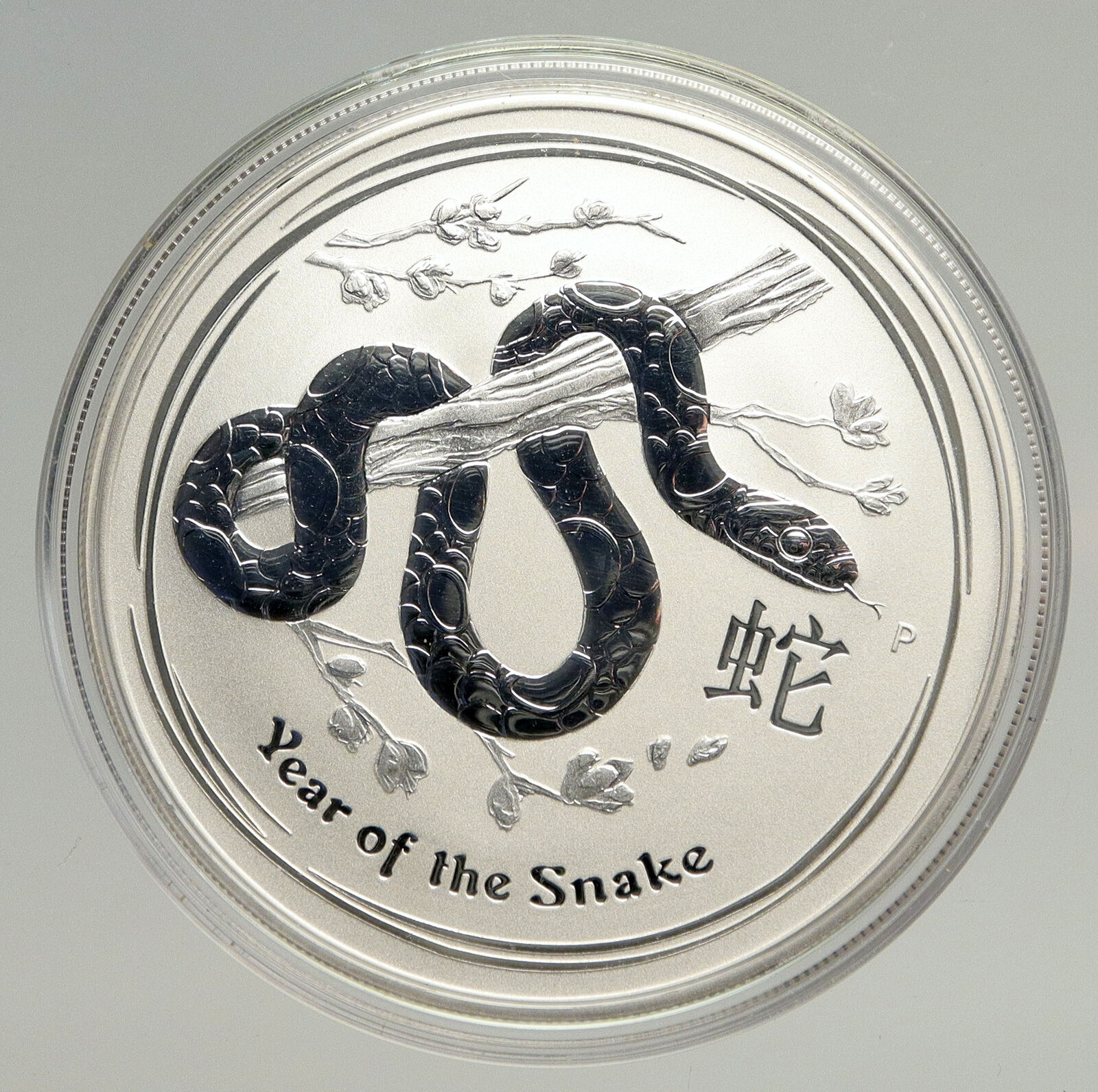 2013 AUSTRALIA Elizabeth II Chinese Zodiac Year Snake ART Silver $1 Coin i93612