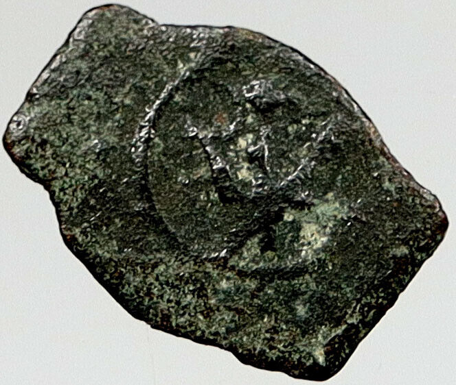80BC Biblical Jerusalem Widow's Mite ALEXANDER JANNAEUS Coin HENDIN 1153 i121052