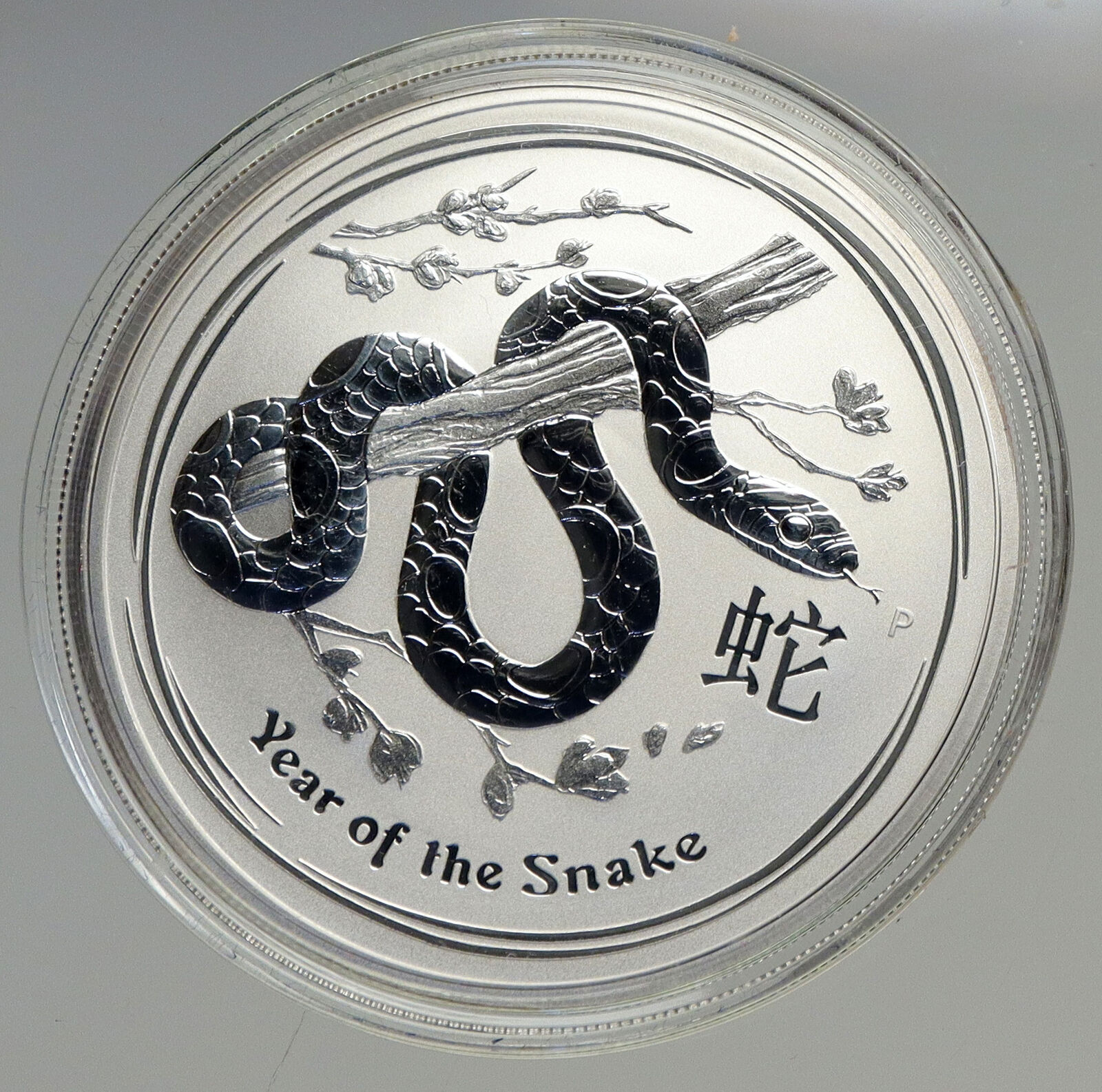 2013 AUSTRALIA Elizabeth II Chinese Zodiac Year Snake ART Silver $1 Coin i94566