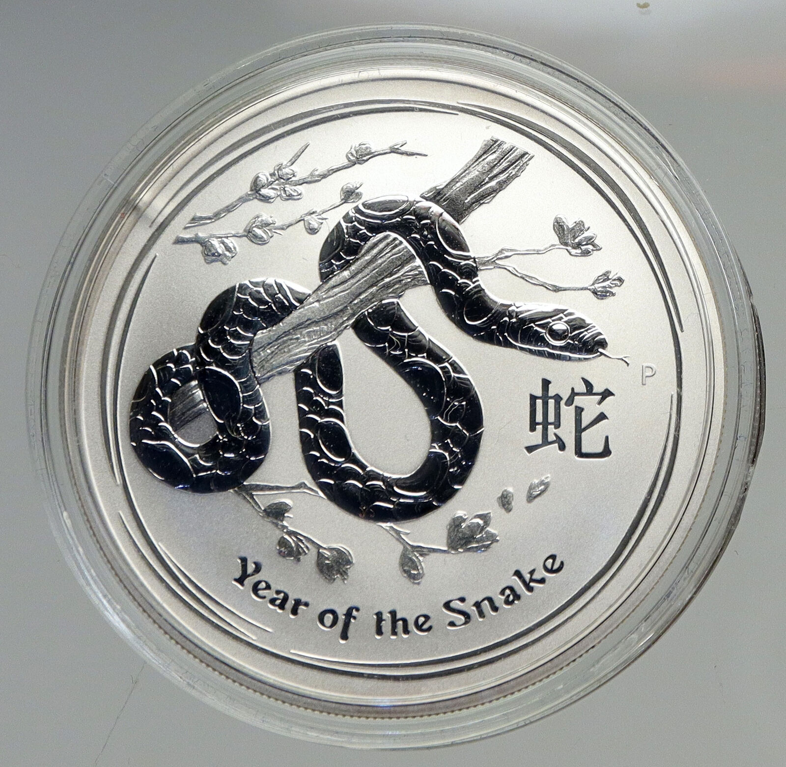 2013 AUSTRALIA Elizabeth II Chinese Zodiac Year Snake ART Silver $1 Coin i94556