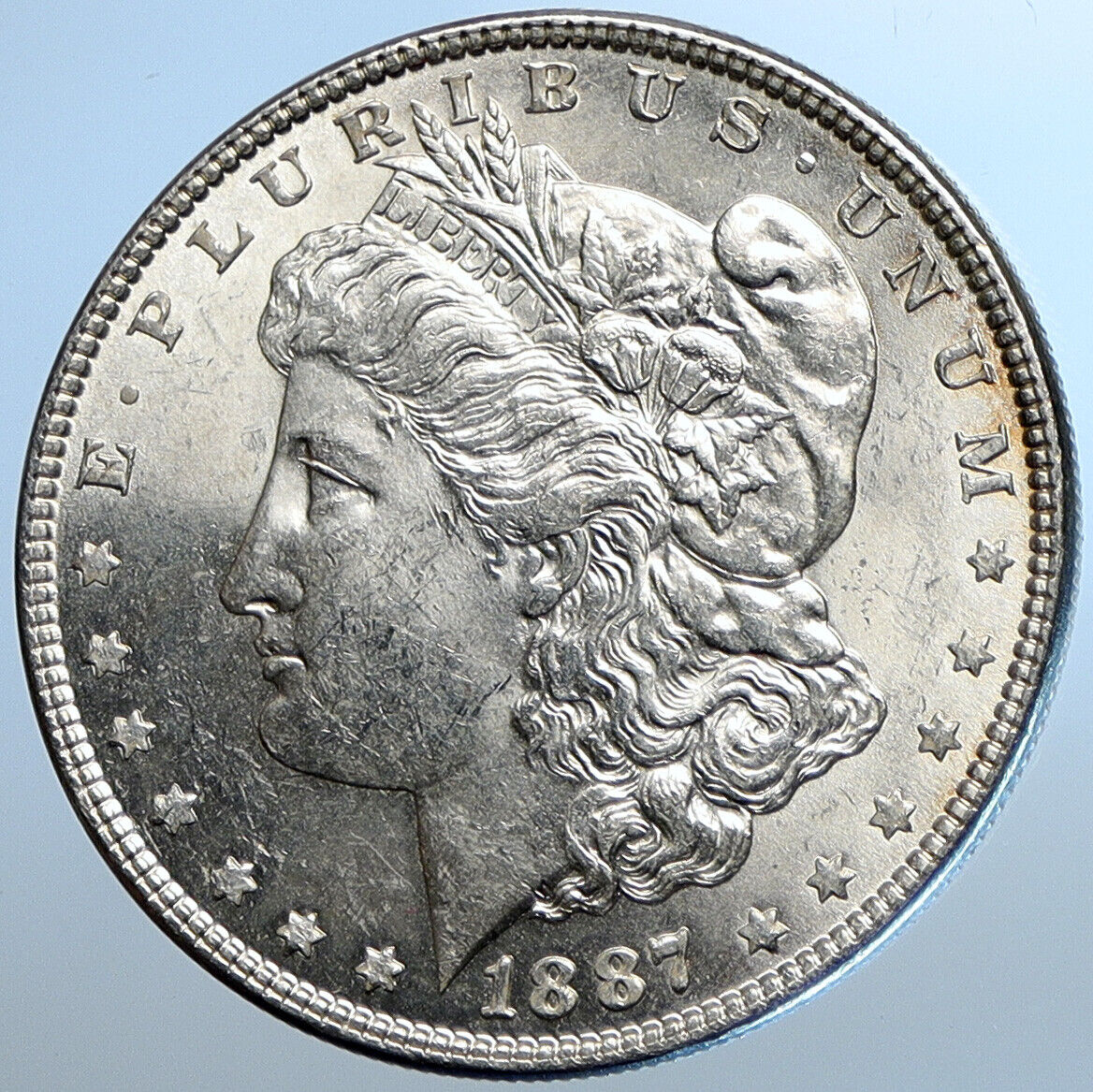 1887 P UNITED STATES of America SILVER Morgan OLD US Dollar Coin EAGLE i108528