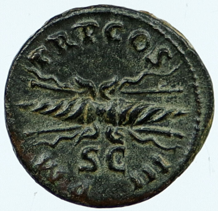 HADRIAN Ancient 121AD Rome QUADRANS Roman Coin EAGLE Thunderbolt i118080