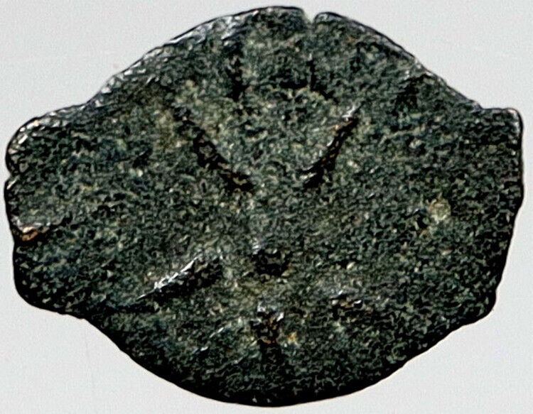 80BC Biblical Jerusalem Widow's Mite ALEXANDER JANNAEUS Coin HENDIN 1153 i121078