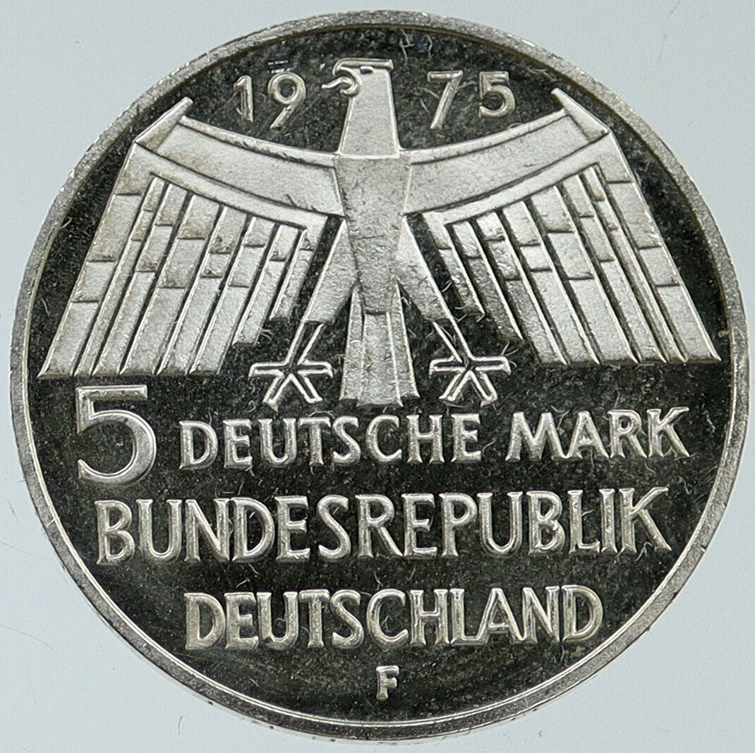 1975F Germany European Historic Monuments Proof Silver 5 Mrk German Coin i115739