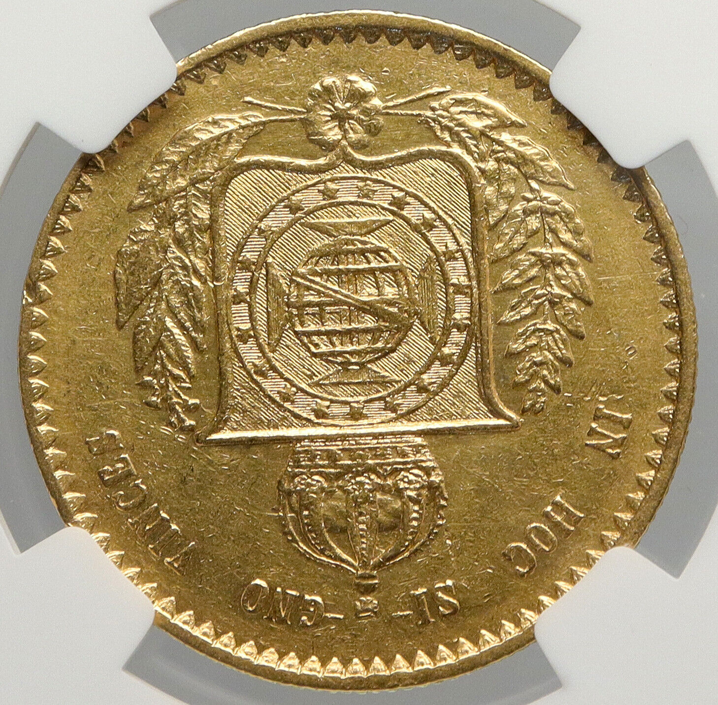 1852 BRAZIL King Dom Pedro II BRAZILIAN Antique Gold 20000 Reis NGC Coin i92473