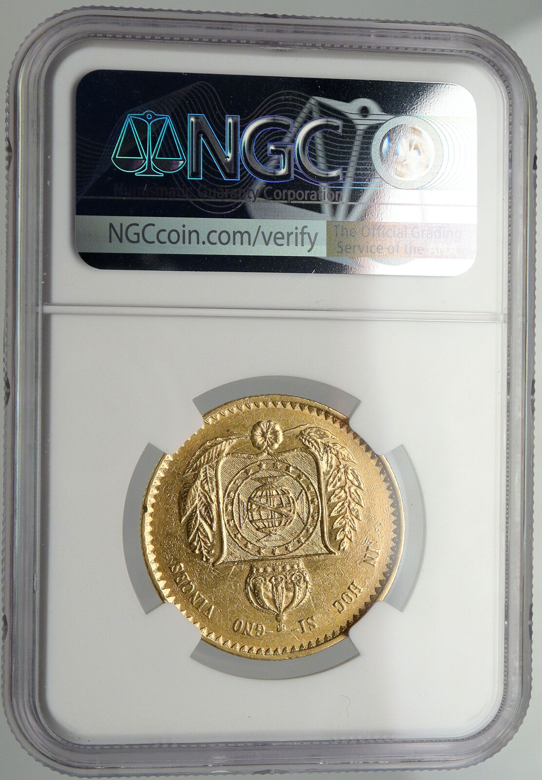 1852 BRAZIL King Dom Pedro II BRAZILIAN Antique Gold 20000 Reis NGC Coin i92473