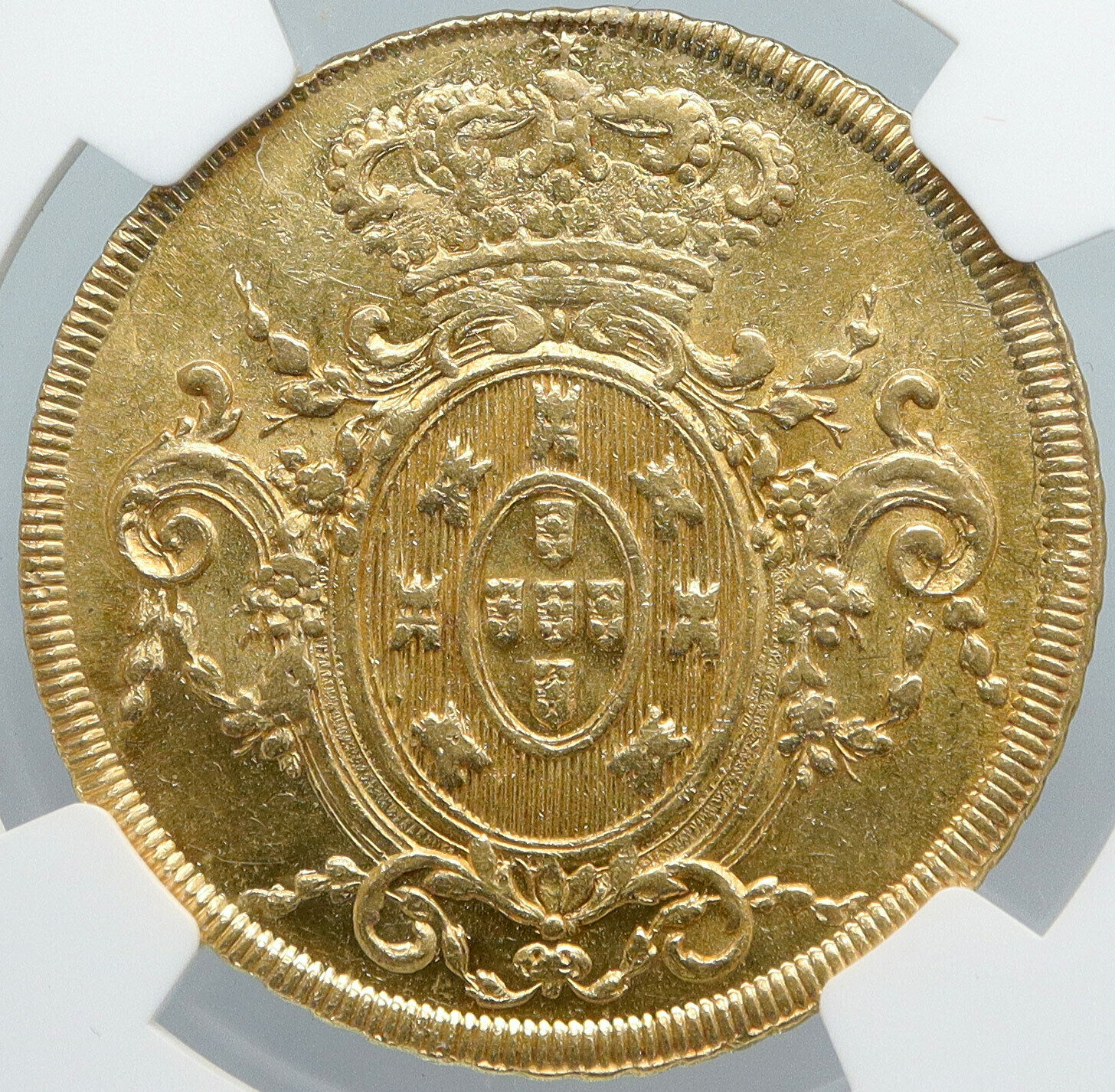 1809R BRAZIL Prince Joao ANTIQUE Vintage OLD Gold 6400 Reis Coin NGC i88876