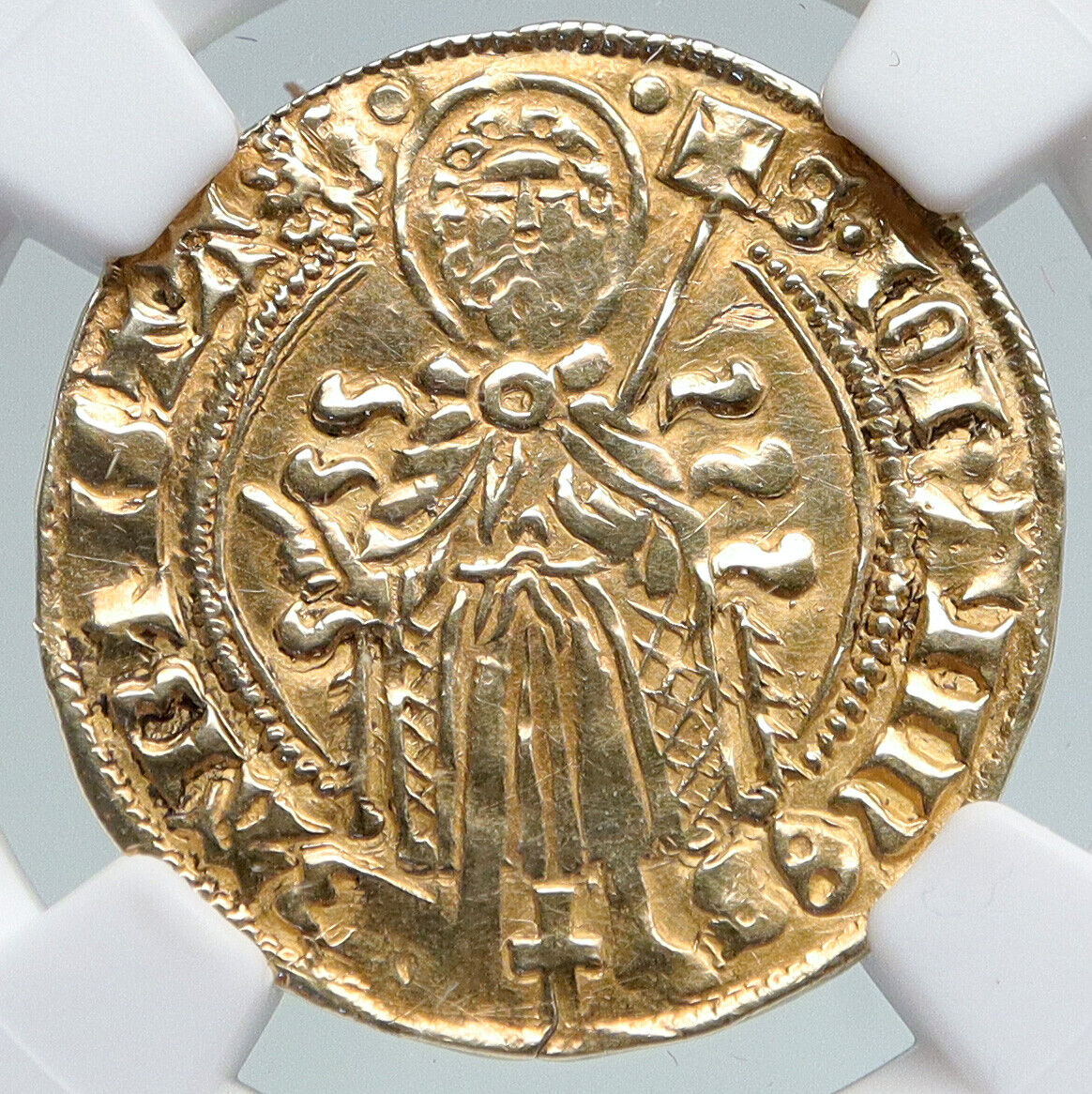 1423-72 NETHERLANDS Guelders DUKE ARNOLD EGMONT John Gold Florin Coin NGC i91588