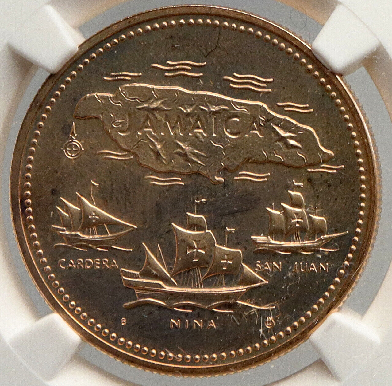 1972 JAMAICA 10th Independence Anniversary Proof Gold 20 Dollars Coin NGC i94022