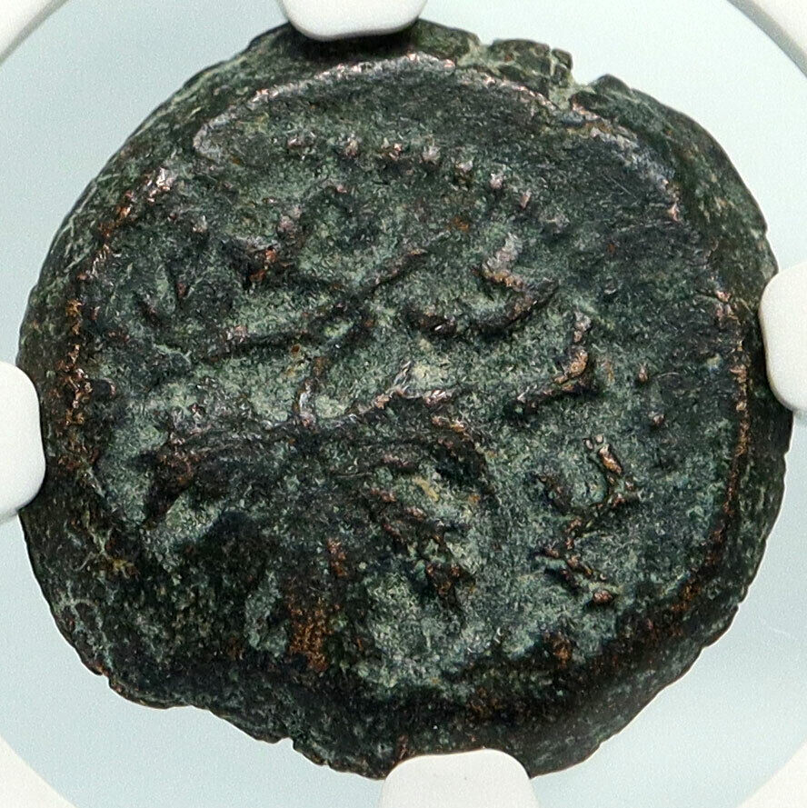 Authentic Ancient JEWISH WAR vs ROMANS 67AD Historical JERUSALEM Coin NGC i84786