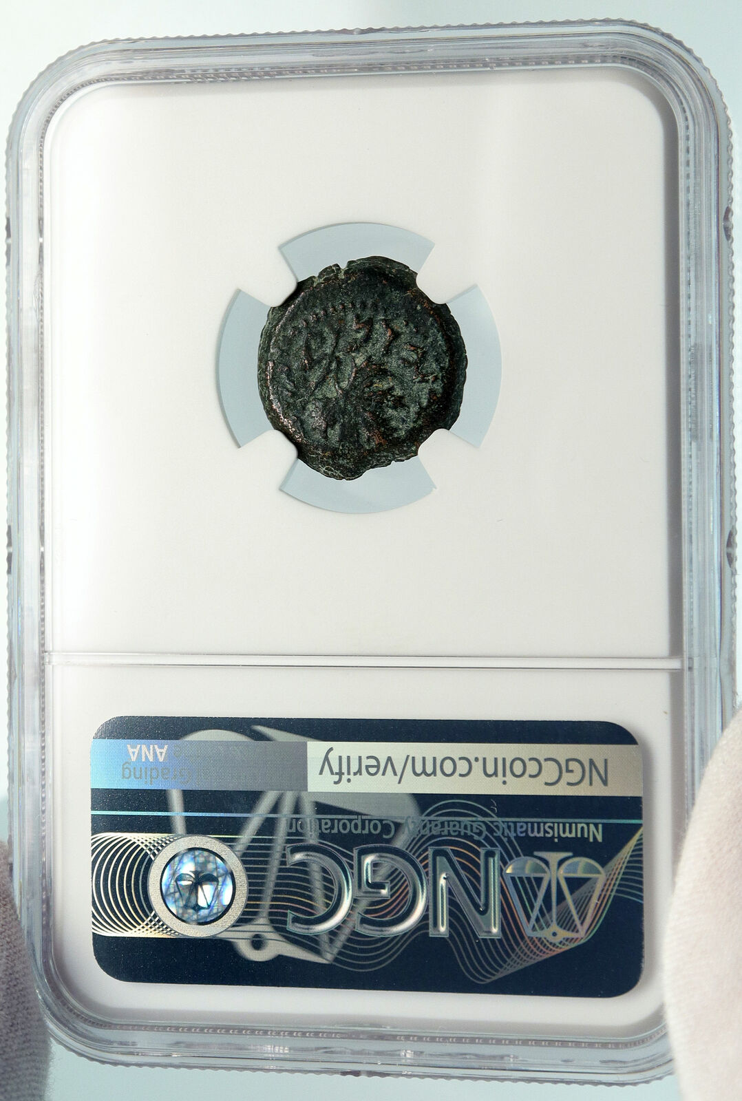 Authentic Ancient JEWISH WAR vs ROMANS 67AD Historical JERUSALEM Coin NGC i84786