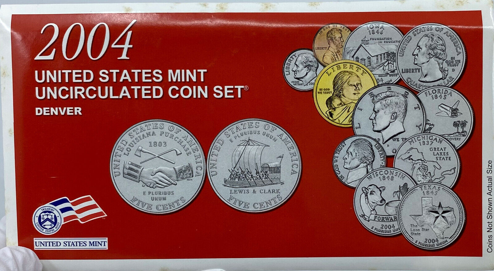 2004 United States of America US Mint COINS Set with STATE QUARTERS i121327