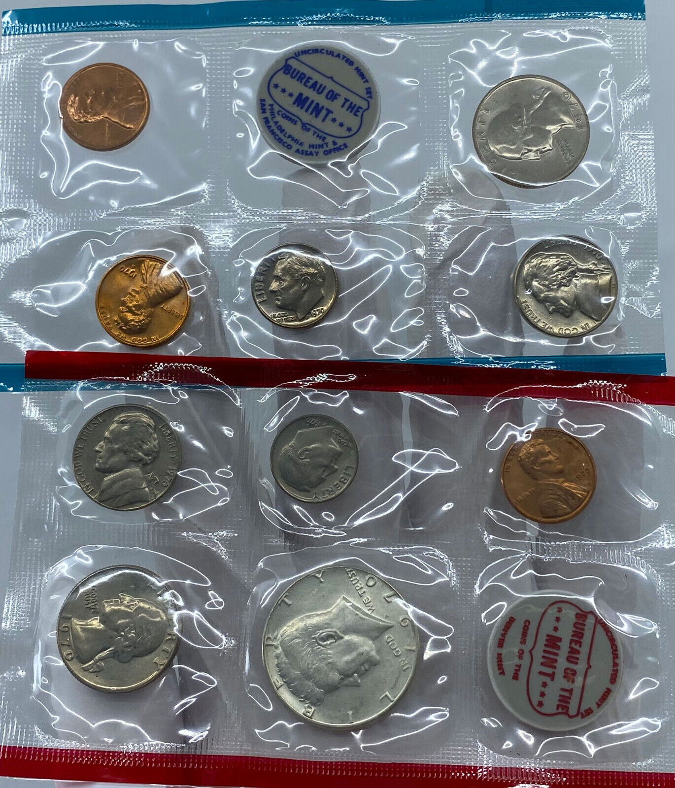 1970 United States of America US Mint UNCIRCULATED COINS Collection Set i121337