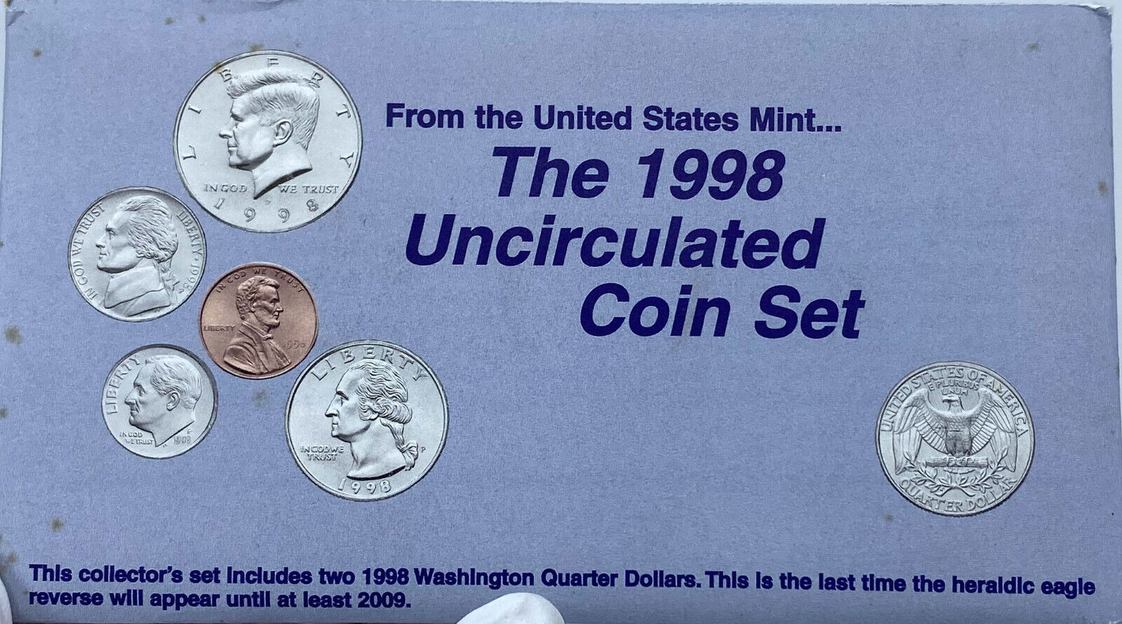 1998 United States of America US Mint UNCIRCULATED COINS Collection Set i121353