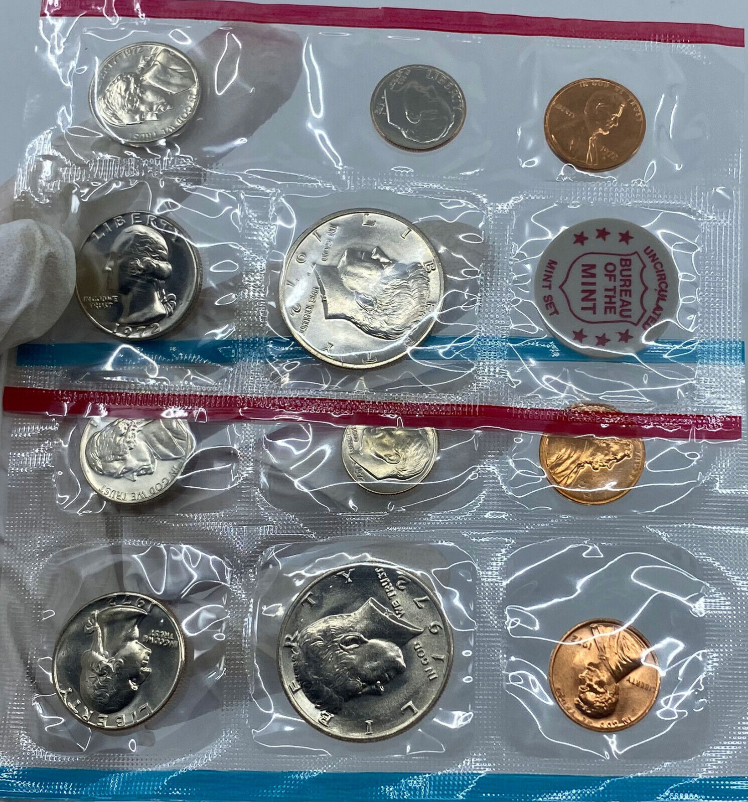 1972 United States of America US Mint UNCIRCULATED COINS Collection Set i121406