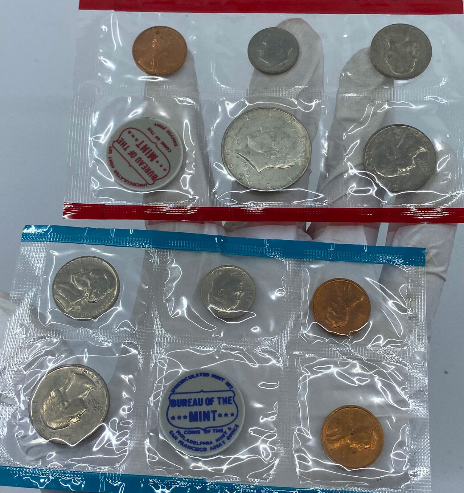 1969 United States of America US Mint UNCIRCULATED COINS Collection Set i121411