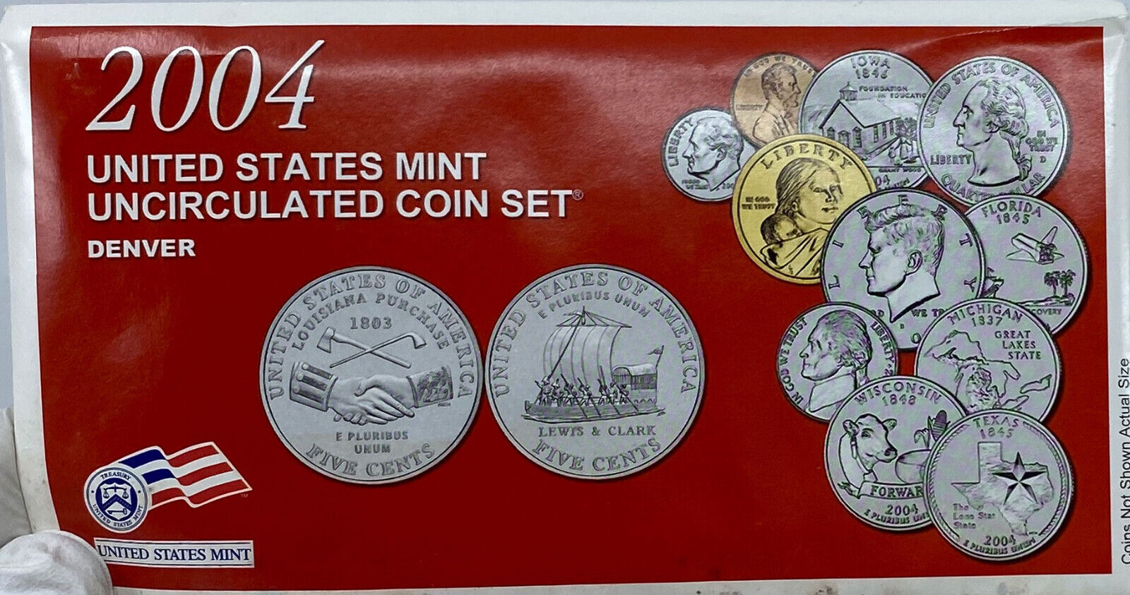 2004 United States of America US Mint COINS Set with STATE QUARTERS i121393