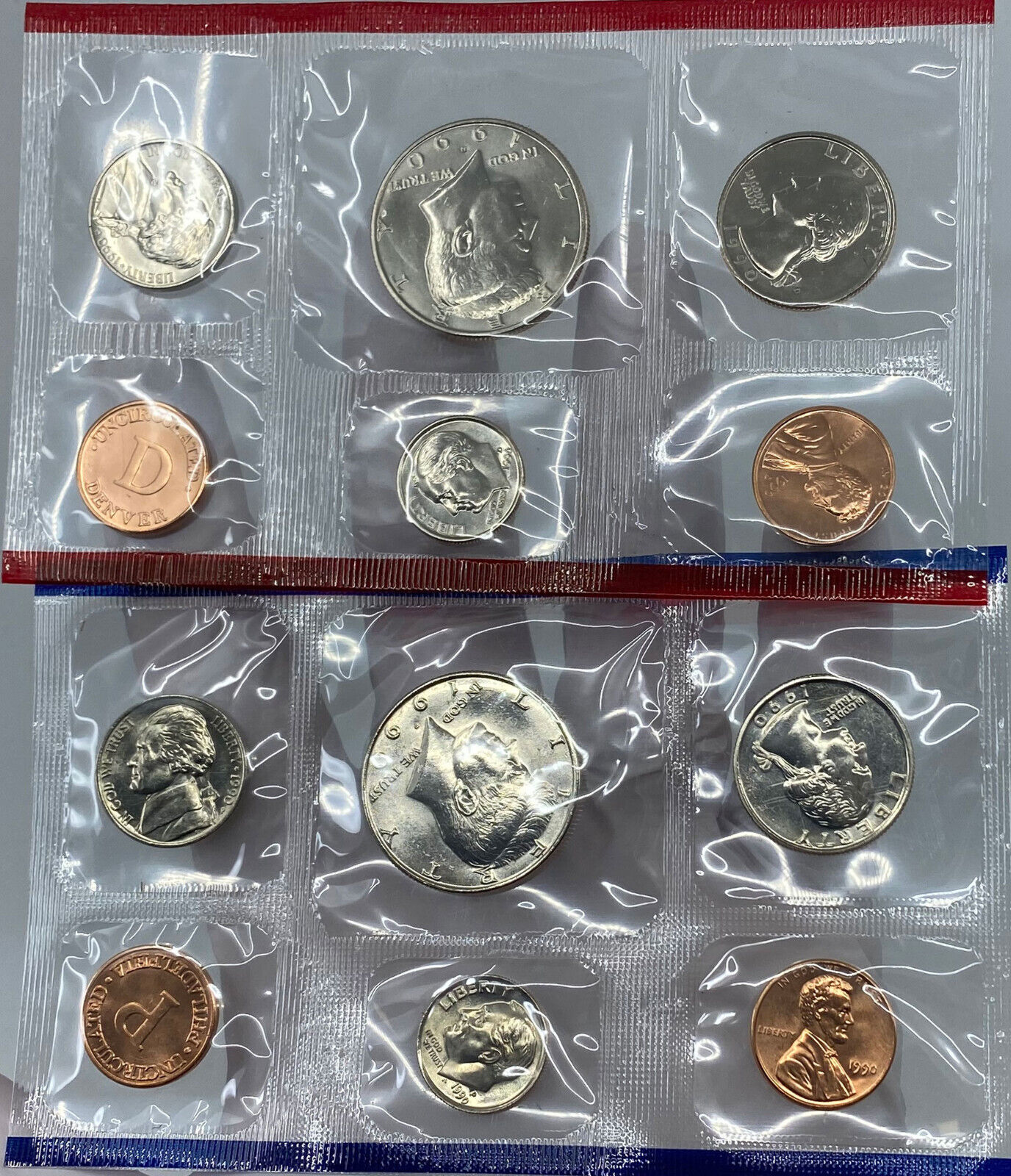 1990 United States of America US Mint UNCIRCULATED COINS Collection Set i121316