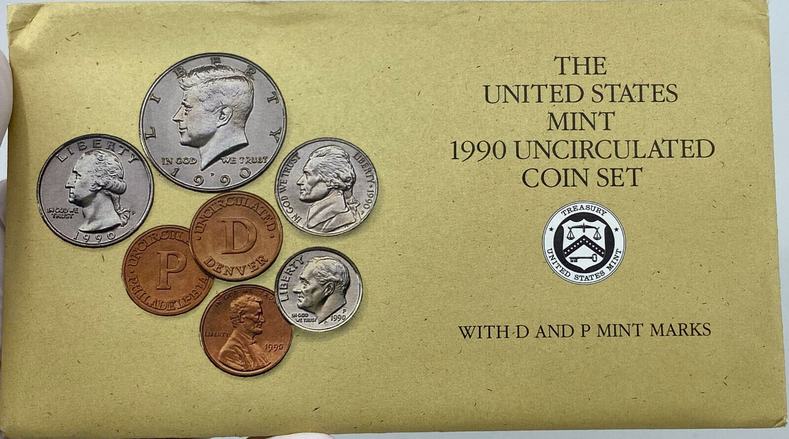 1990 United States of America US Mint UNCIRCULATED COINS Collection Set i121316