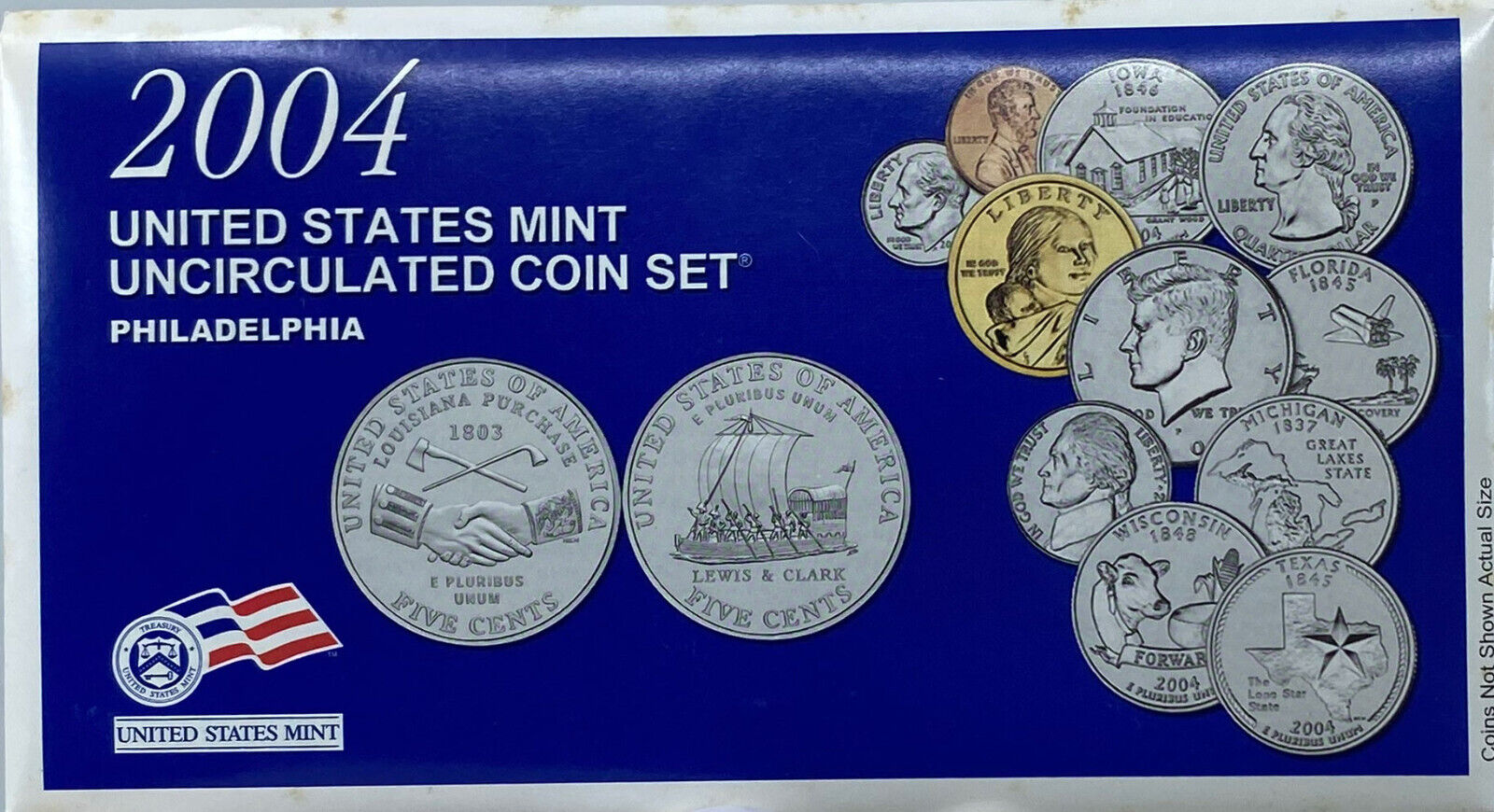 2004 United States of America US Mint COINS Set with STATE QUARTERS i121326