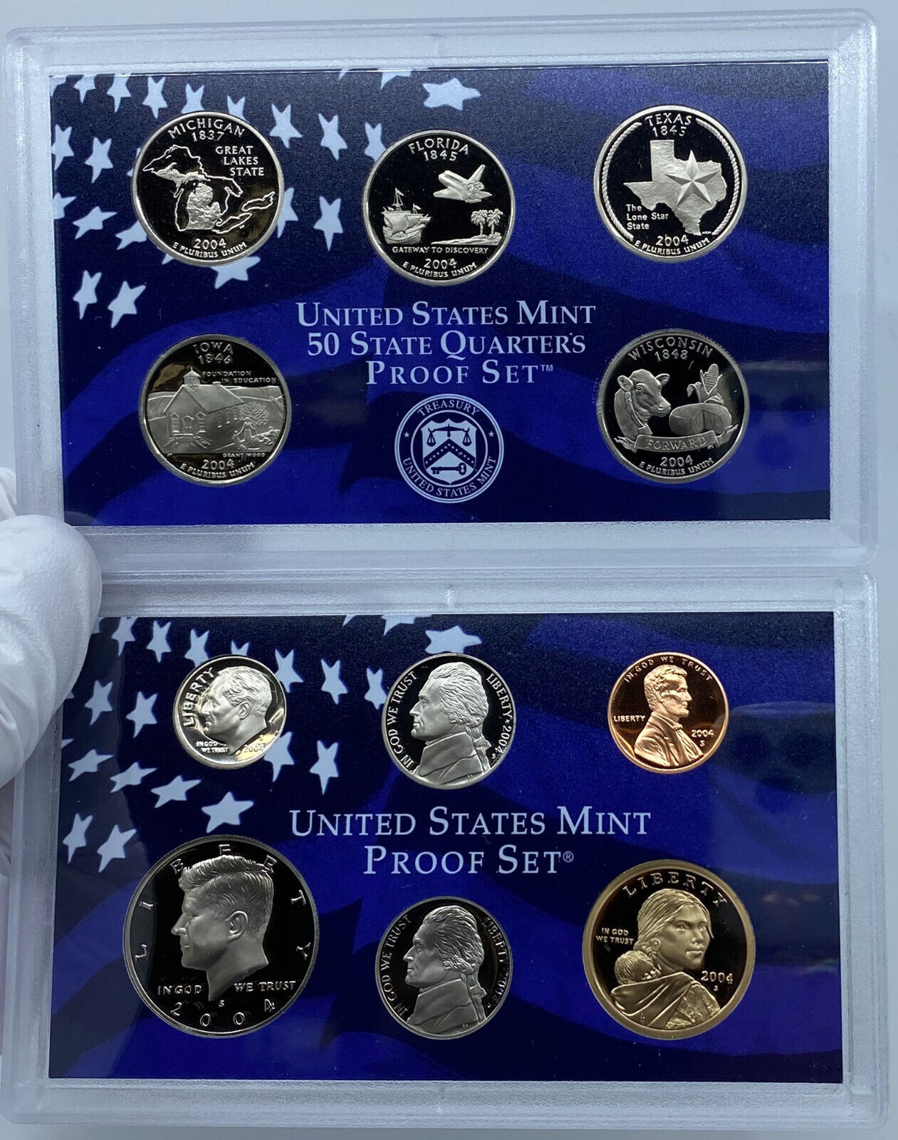 2004 S United States of America US Mint PROOF COINS Set w STATE QUARTERS i121161